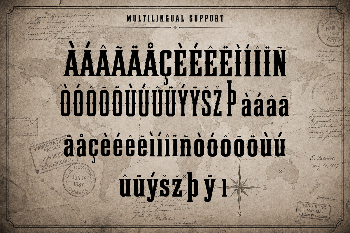 Lost Trail - Western Cinematic Font, a Slab Serif Font by overlaytemplates (Photo 5 of 5)