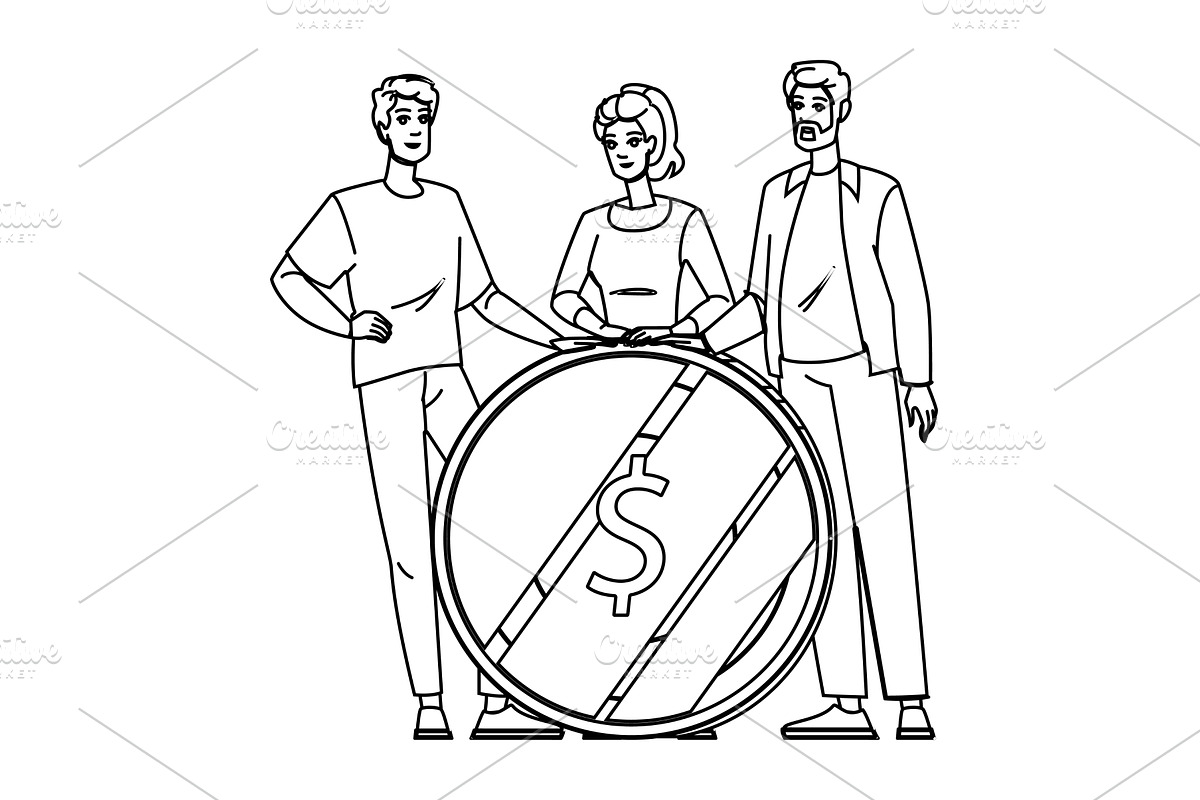 partnership trade agreements vector, a Person Illustration by pikepicture