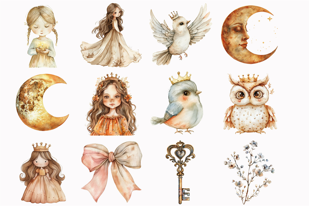 Neutra Princess Clipart, an Illustration by Design Market (Photo 3 of 5)