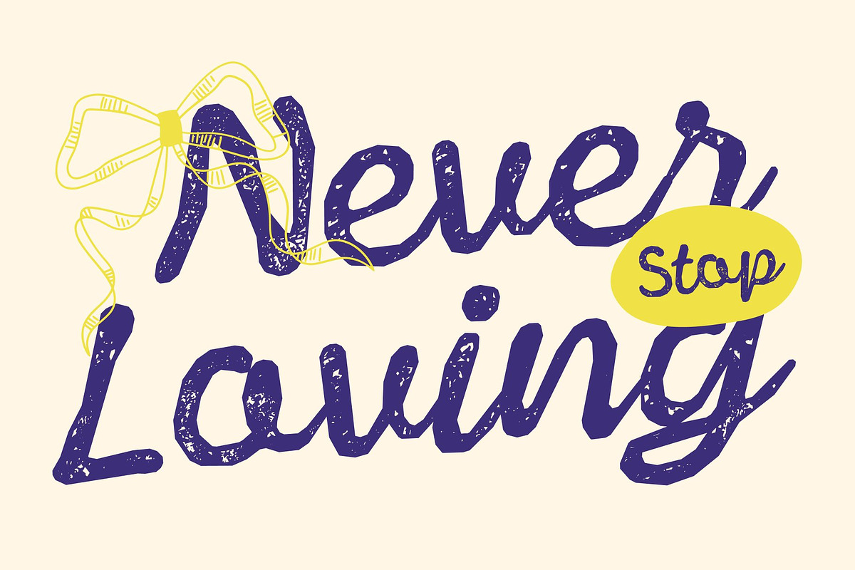 CS Adelina Stamp, a Script Font by Craft Supply Co. (Photo 2 of 8)