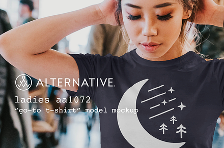 Women's T-Shirt Mockup Ladies AA1072