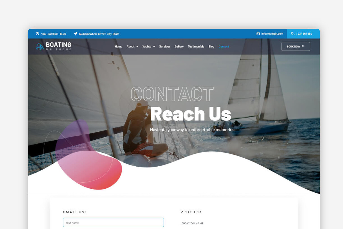 Boat Rental WordPress Theme preview 3