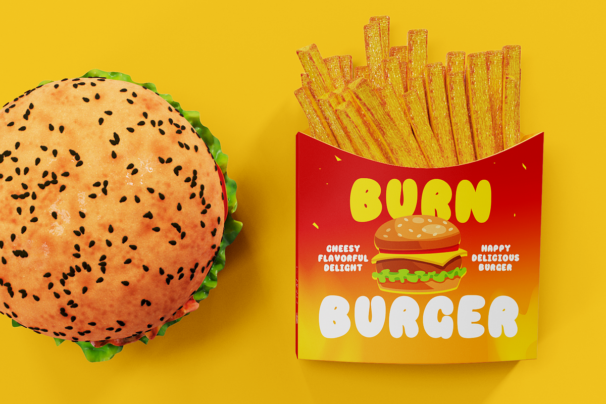 ORANGE CHIPS - Food Font, a Sans Serif Font by Mozatype (Photo 4 of 8)
