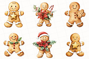 Christmas Gingerbread Man Clipart, an Illustration by OK Design (Thumbnail 3 of 5)