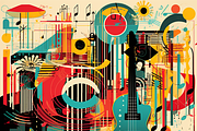 Digital Music Themed Background, a Background Graphic by Printable Treasure (Thumbnail 4 of 4)