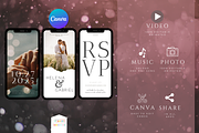 Digital Template Wedding Invitation, a Presentation Template by katyhappyplanner (Thumbnail 2 of 3)
