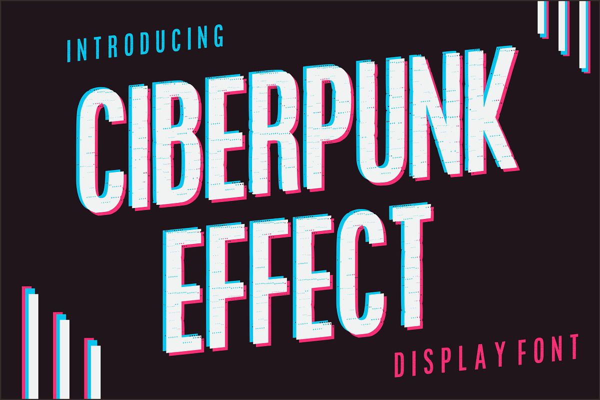 Ciberpunk Effect, a Sans Serif Font by Limited.studio (Photo 1 of 5)