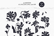 Abstract Ink Wash Floral Patterns, a Pattern Graphic by Rose Design (Thumbnail 8 of 11)