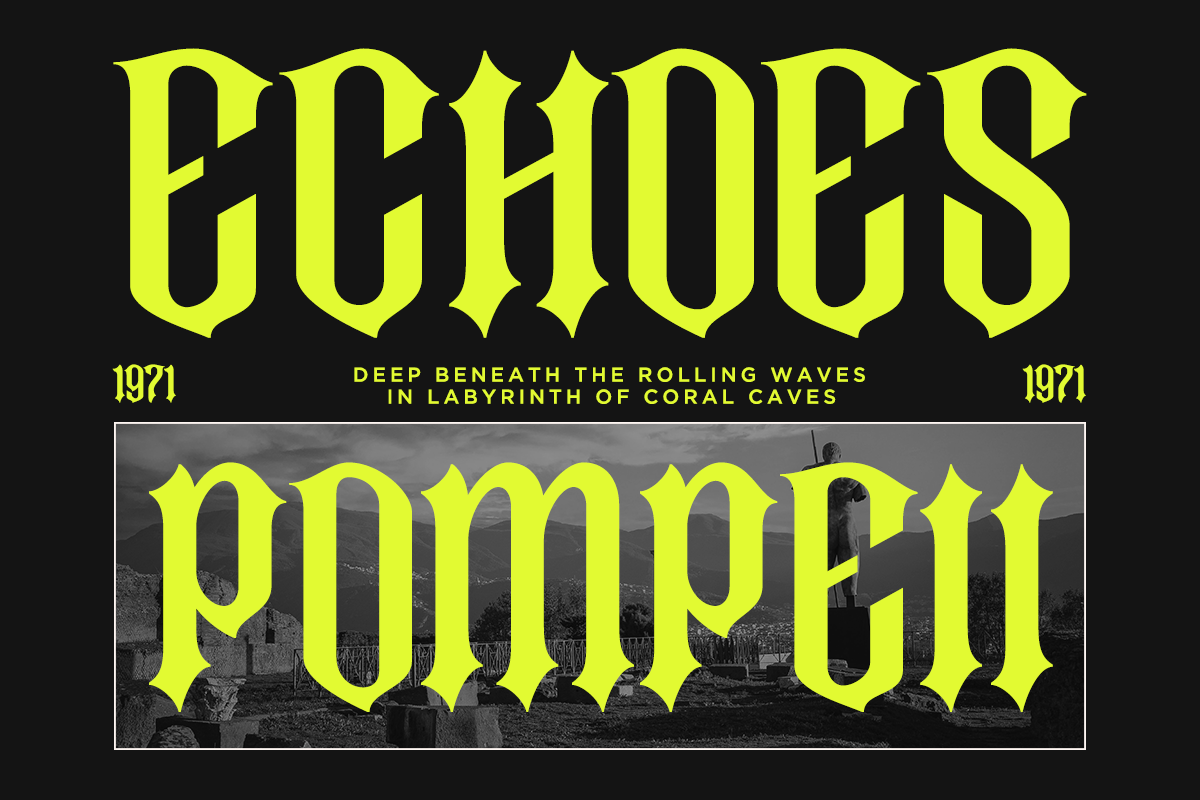 Rocky Past - Blackletter Display, a Blackletter Font by Say Studio (Photo 5 of 13)