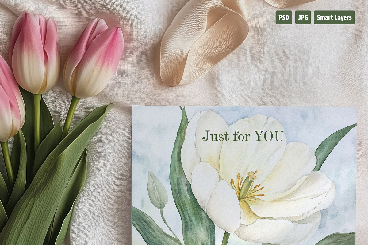 Tulip Moments_Card Mockups, a Mockup by NikiArts (Photo 6 of 11)