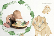 Dinosaurs cute illustration, an Illustration by Love Watercolor Store (Thumbnail 2 of 13)