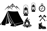 Camping Adventure Silhouette Icon, an Illustration by Artivon (Thumbnail 19 of 51)