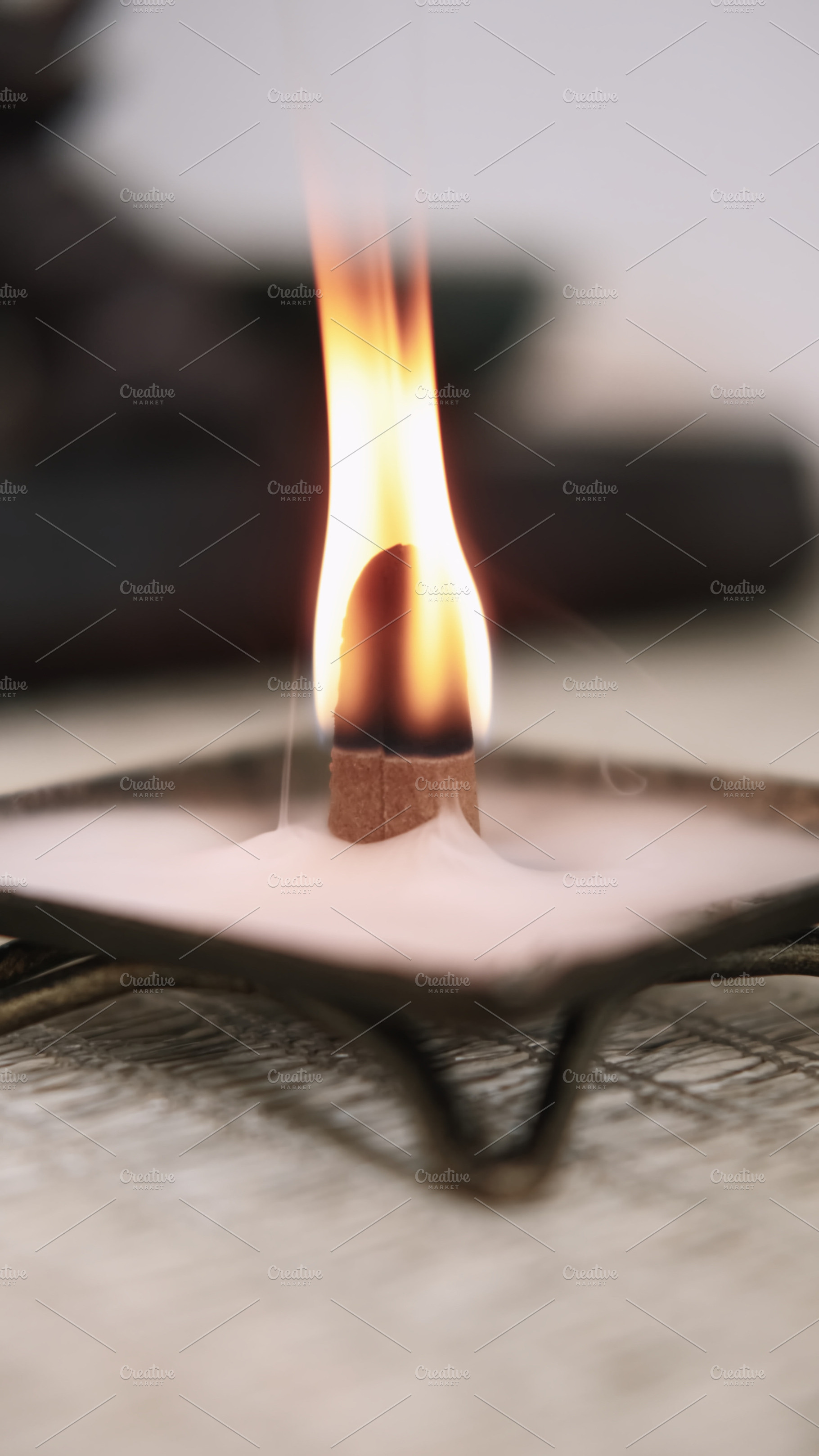 Spiritual therapy incense burner tradition smoke, a Background Photo by Photo Drive Studio