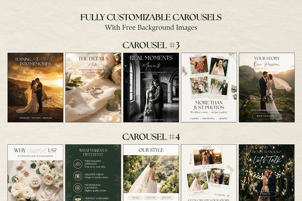 Wedding Photographer Insta Templates, a Social Media Template by Arslan (Photo 5 of 9)