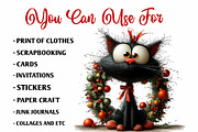 Whimsical Funny Christmas Cat, a Seasonal Illustration by fashionaddict (Thumbnail 6 of 6)