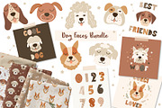 Dog Faces Bundle, an Animal Illustration by DearLetters (Thumbnail 1 of 11)