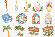Nativity Clipart Religious Christmas, a Seasonal Illustration by SugarCloudStudioArt (Thumbnail 5 of 6)