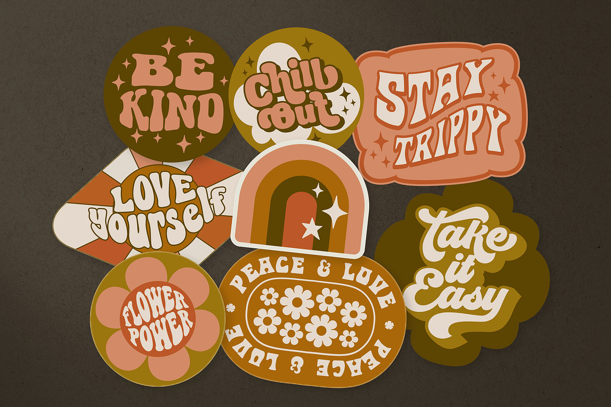 70s Retro Hippie Graphics, an Illustration by Summit Avenue (Photo 5 of 8)