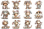 Whimsical Easter Animals Clipart, an Illustration by Sublimation Artist (Thumbnail 4 of 7)