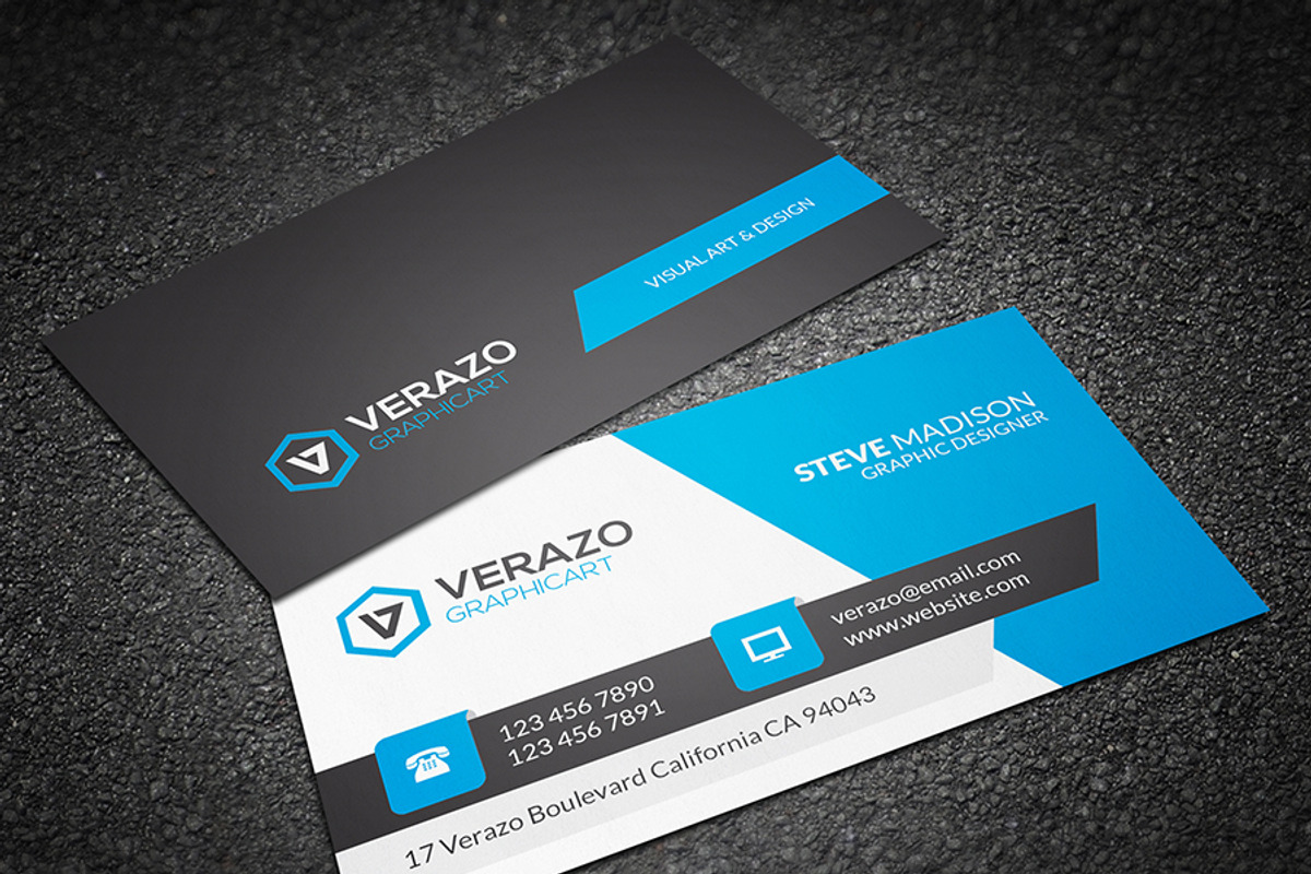 Modern Corporate Business Card, a Business Card Template by Verazo (Photo 2 of 3)
