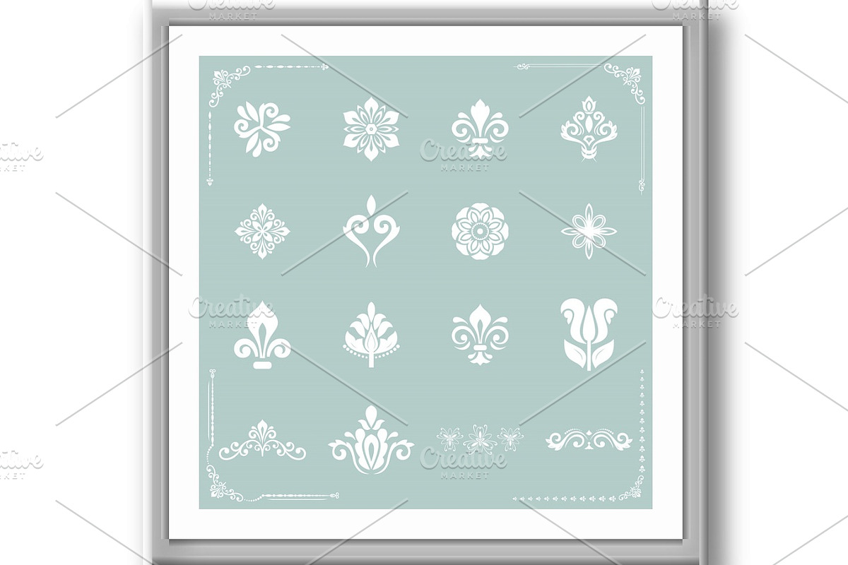 Set of Vector White Patterns, a Decorative Illustration by FineArtStudio (Photo 3 of 3)