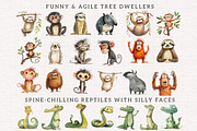 Quirky Rainforest Animals, an Animal Illustration by PaintPixelCo (Thumbnail 17 of 19)