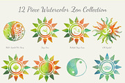 Hand Sketched Watercolor Zen & More, an Illustration by Le Paper Cafe (Thumbnail 1 of 4)