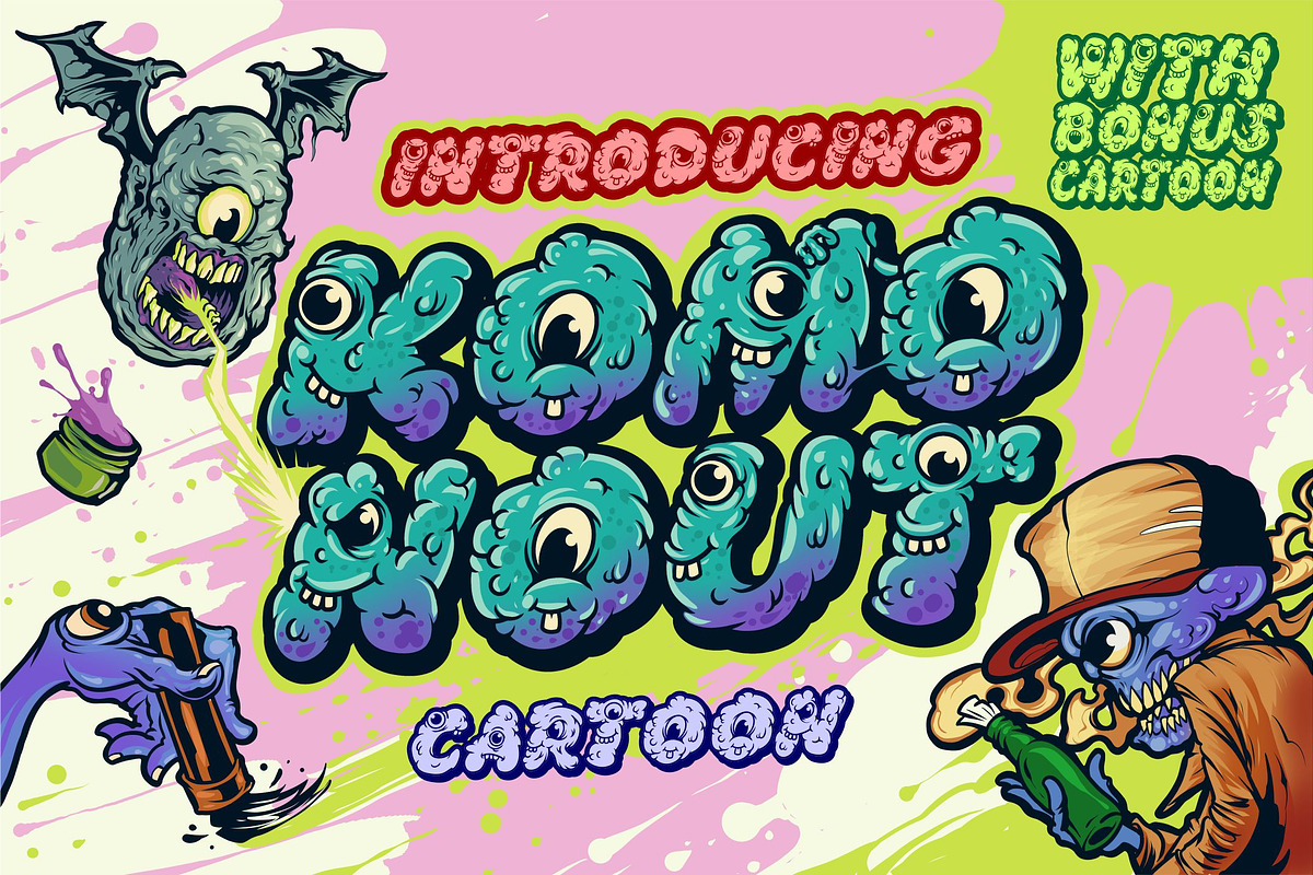 Komo Nout Cartoon, a Font by typeline studio (Photo 1 of 7)