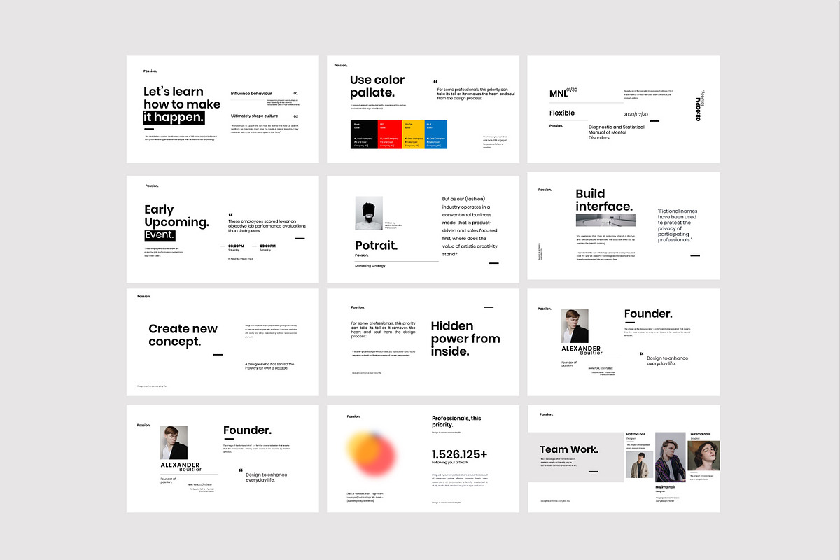 Passion - Minimal powerpoint, a Presentation Template by Dirtytemp Studio (Photo 11 of 11)