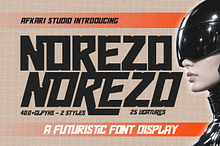 Norezo - A Futuristic Display Font
