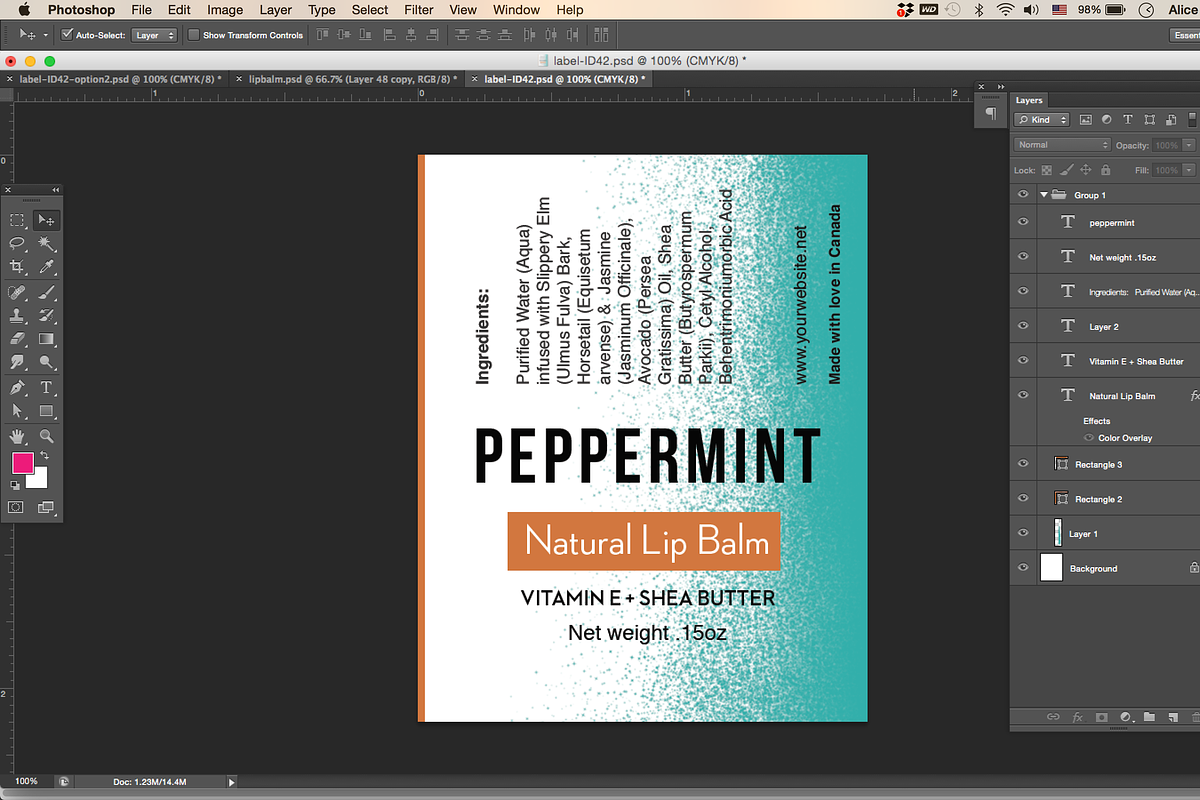Lip balm label Template-id042, a Stationery Template by AIW SOLUTIONS (Photo 2 of 4)