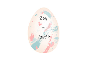 Easter egg decorated with blue and, an Object Illustration by Toltemara