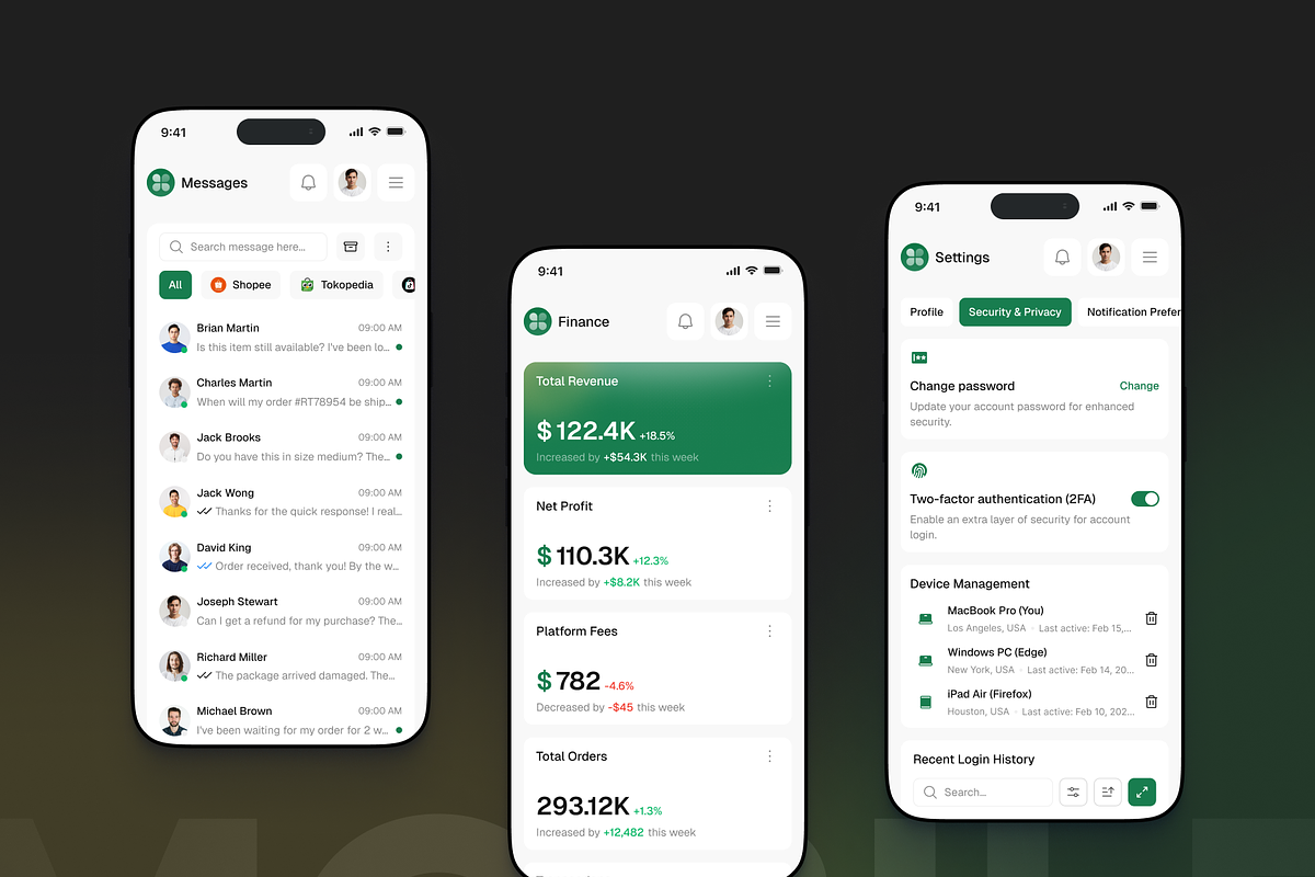 TeamSync - E-Commerce Dashboard, an UI Kit Template by Semusim Visual (Photo 4 of 8)