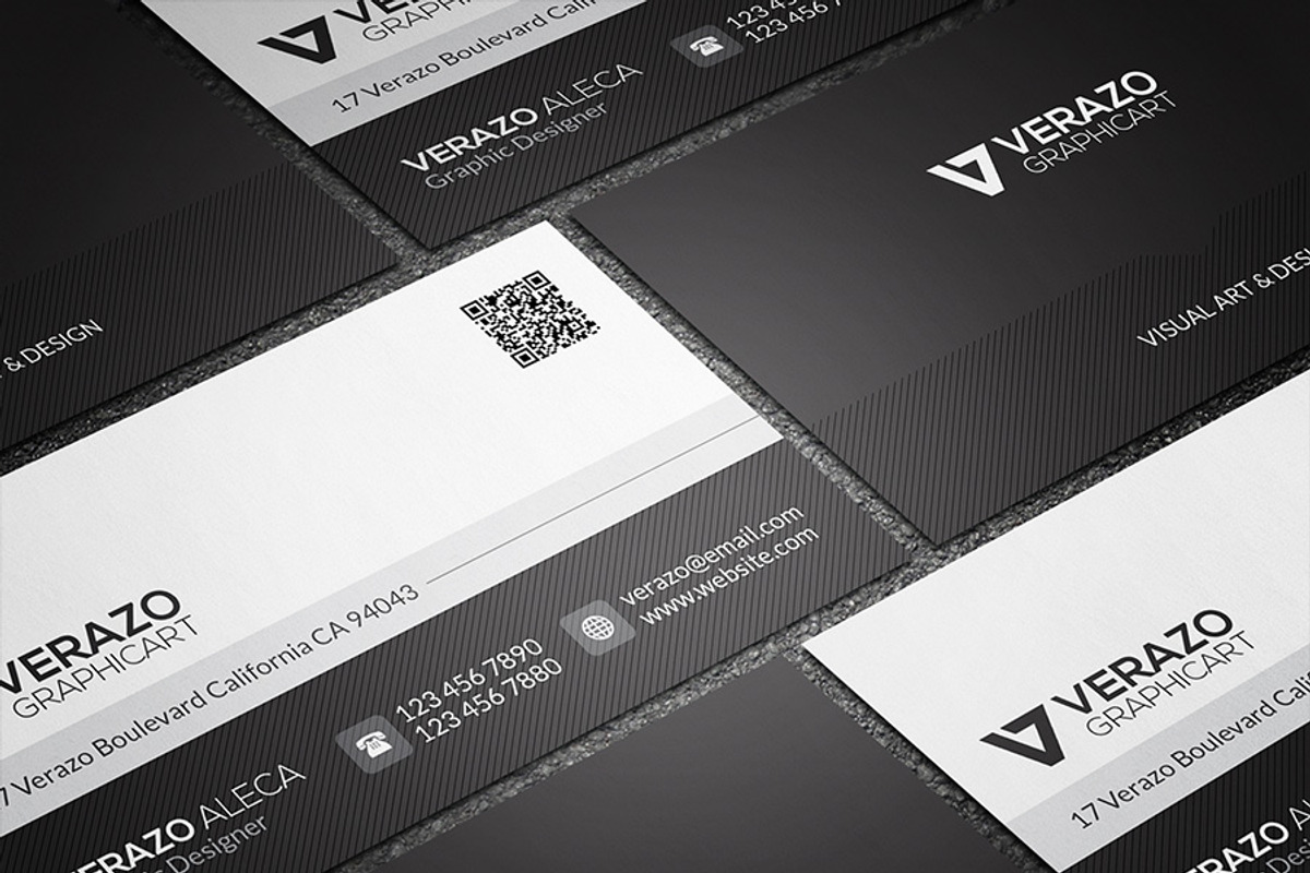 Black & White Business Card, a Business Card Template by Verazo (Photo 3 of 3)