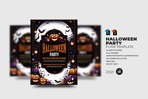 Halloween Party Flyer Template, a Flyer Template by Aam360