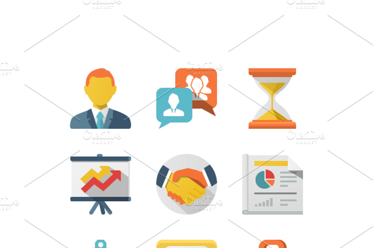 Business Flat Icon Set