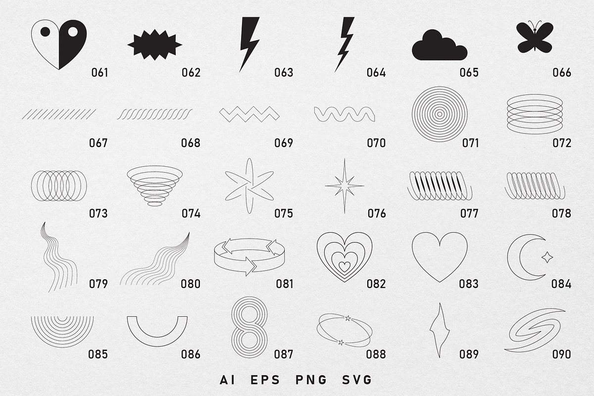 128 abstract Y2K vector shapes, an Object Graphic by Valeria Soloveva (Photo 4 of 6)