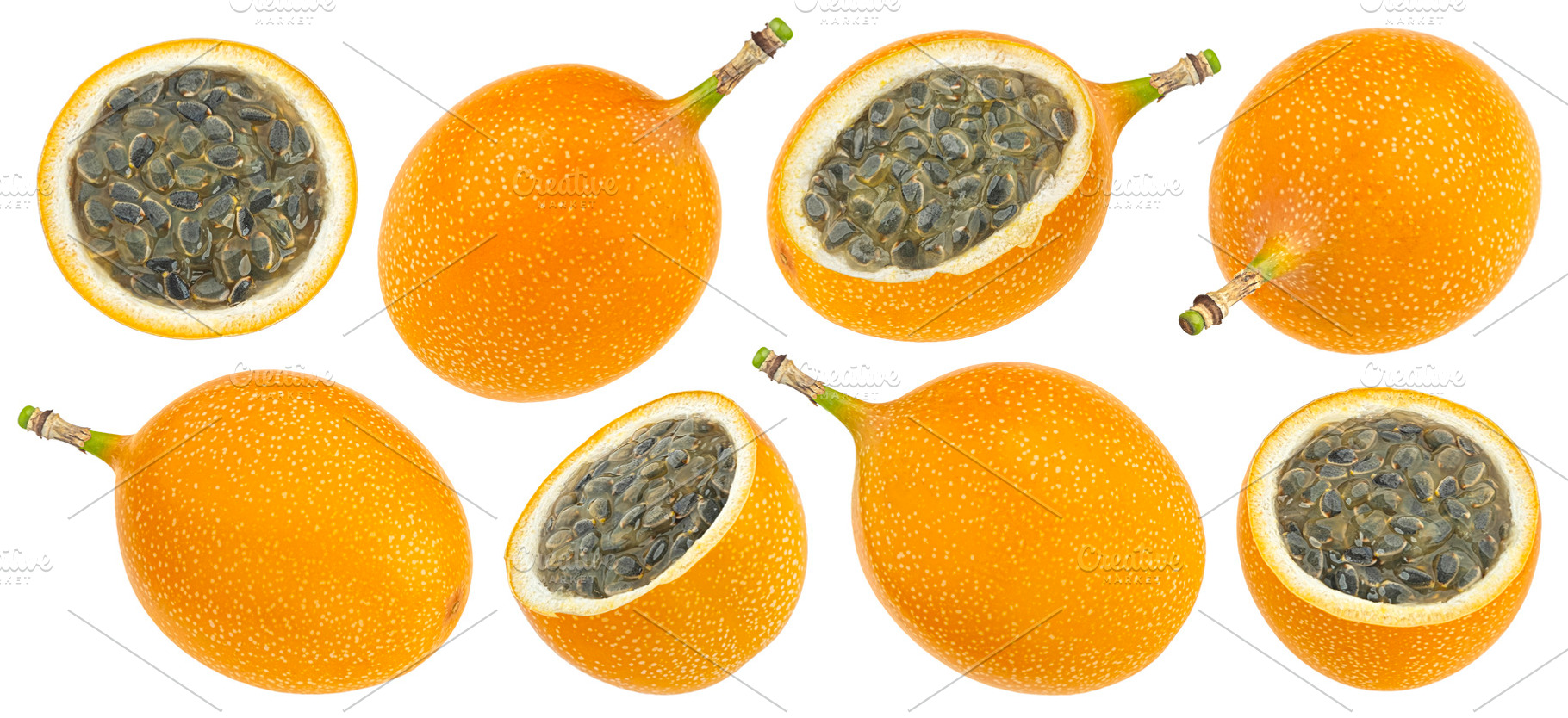 Granadilla isolated on white, a Food & Drink Photo by Max Lashcheuski