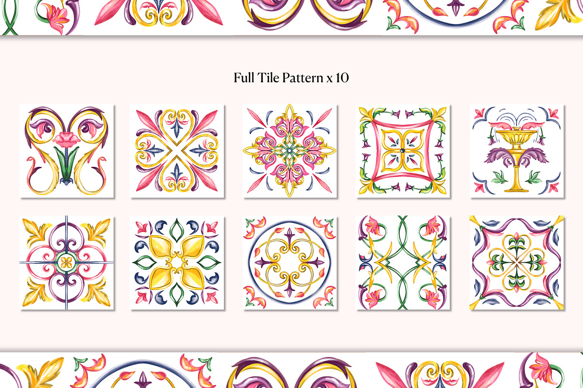 Majolica Tile Pattern, a Pattern Graphic by Rachel Art Studio (Photo 3 of 10)