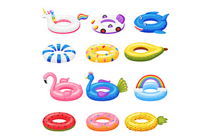 Swimming Toy. Cartoon Rubber