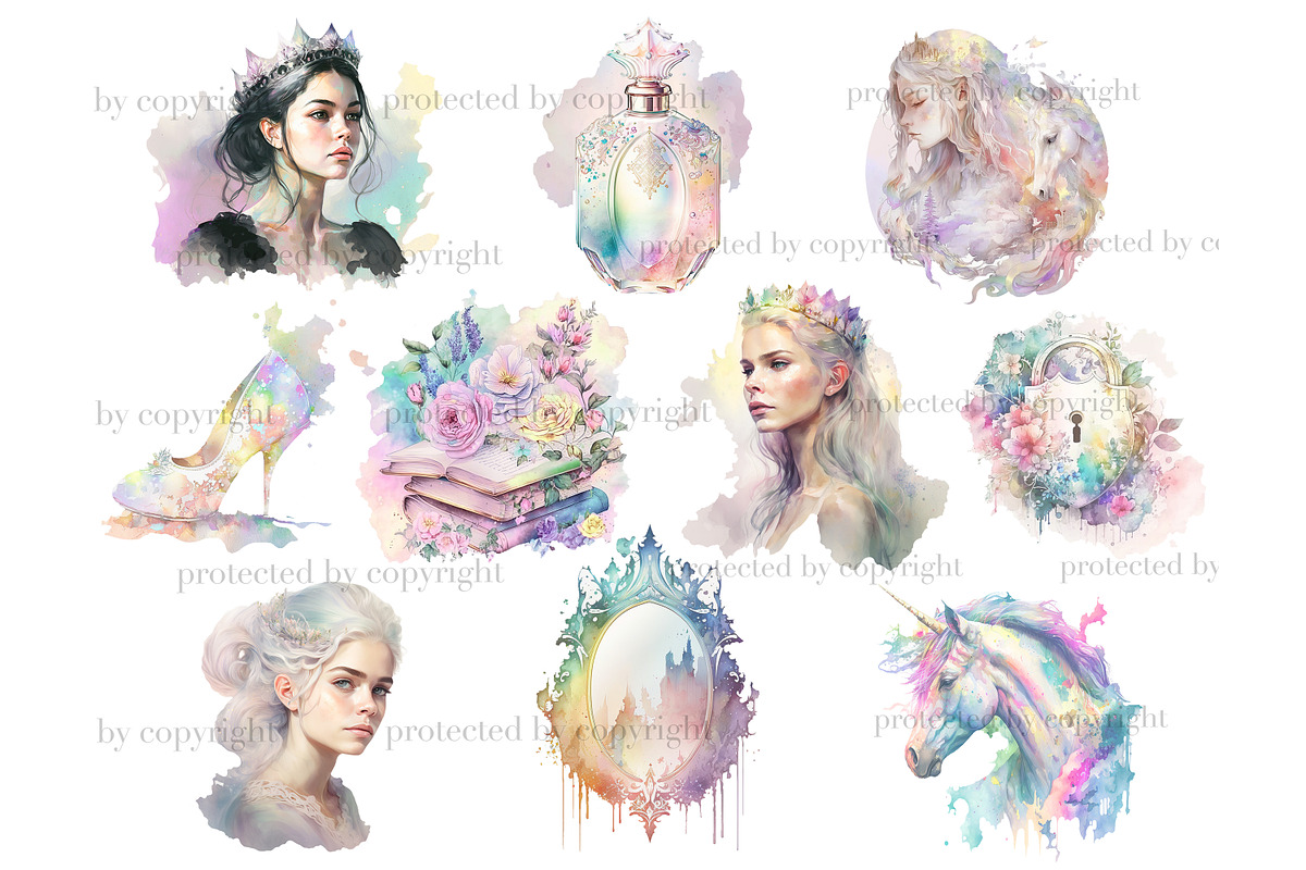 Pastel Princess Watercolor, a Person Illustration by GlamArtZhanna (Photo 3 of 5)