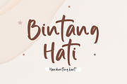 Bintang Hati - Handwriting Font, a Handwritten Font by Silverdav (Thumbnail 1 of 7)