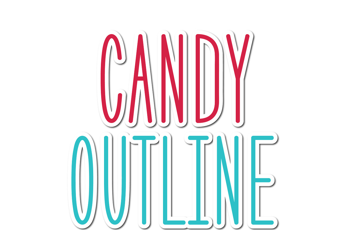 Candy Outline Handwritten font, a Handwritten Font by MaxArt Foundry (Photo 1 of 3)