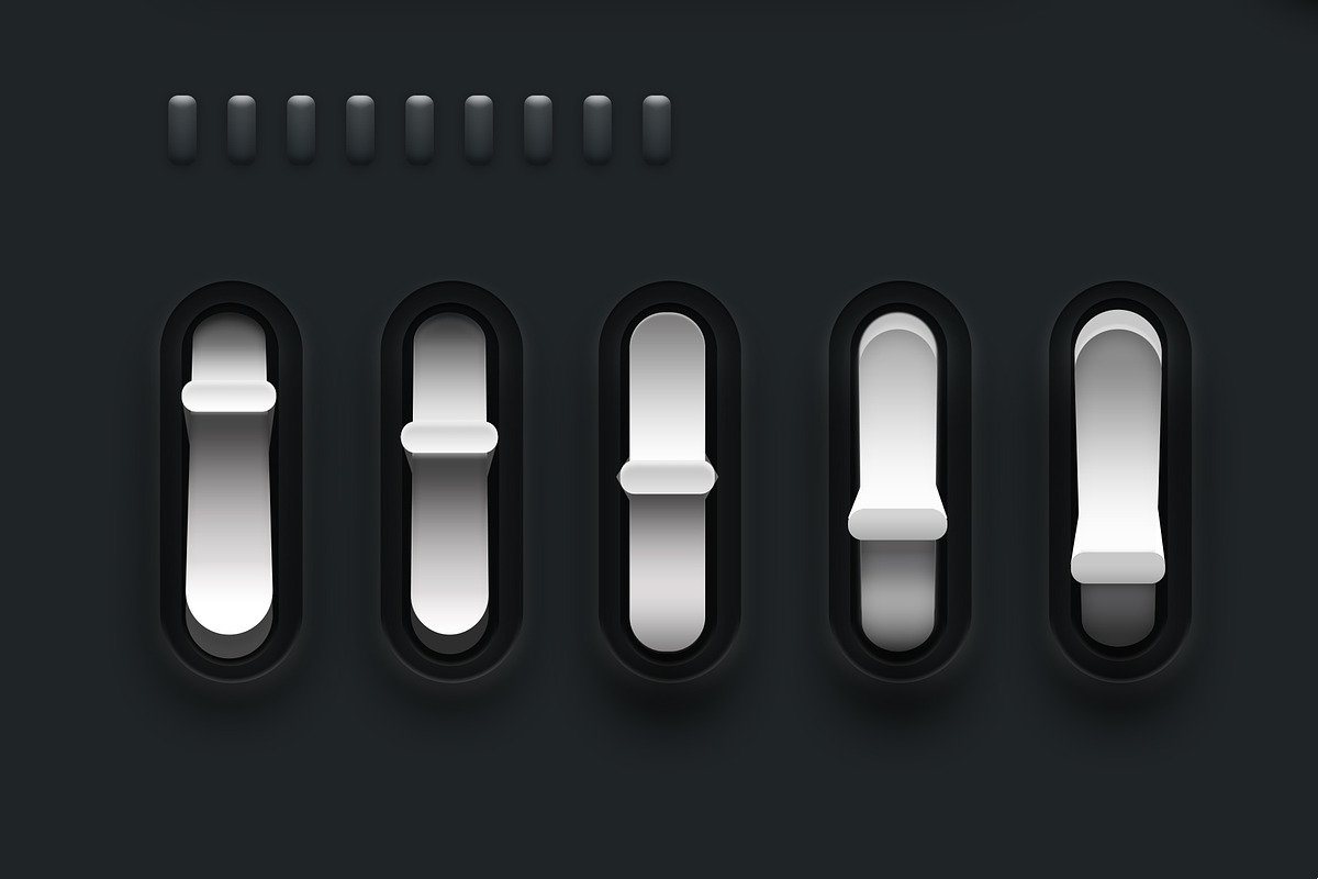 Buttons and Switches - Mega UI V1, an UI Kit Template by Giallo (Photo 3 of 7)