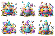 Easter Egg Gnome PNG Clipart Bundle., an Object Illustration by KennedyStudio (Thumbnail 3 of 6)