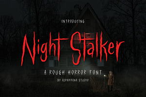 Night Stalker - Rough Font, a Script Font by Alpaprana