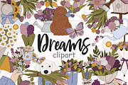 Flower Bouquet Clipart Set, a Seasonal Illustration by GlamArtZhanna (Thumbnail 1 of 5)