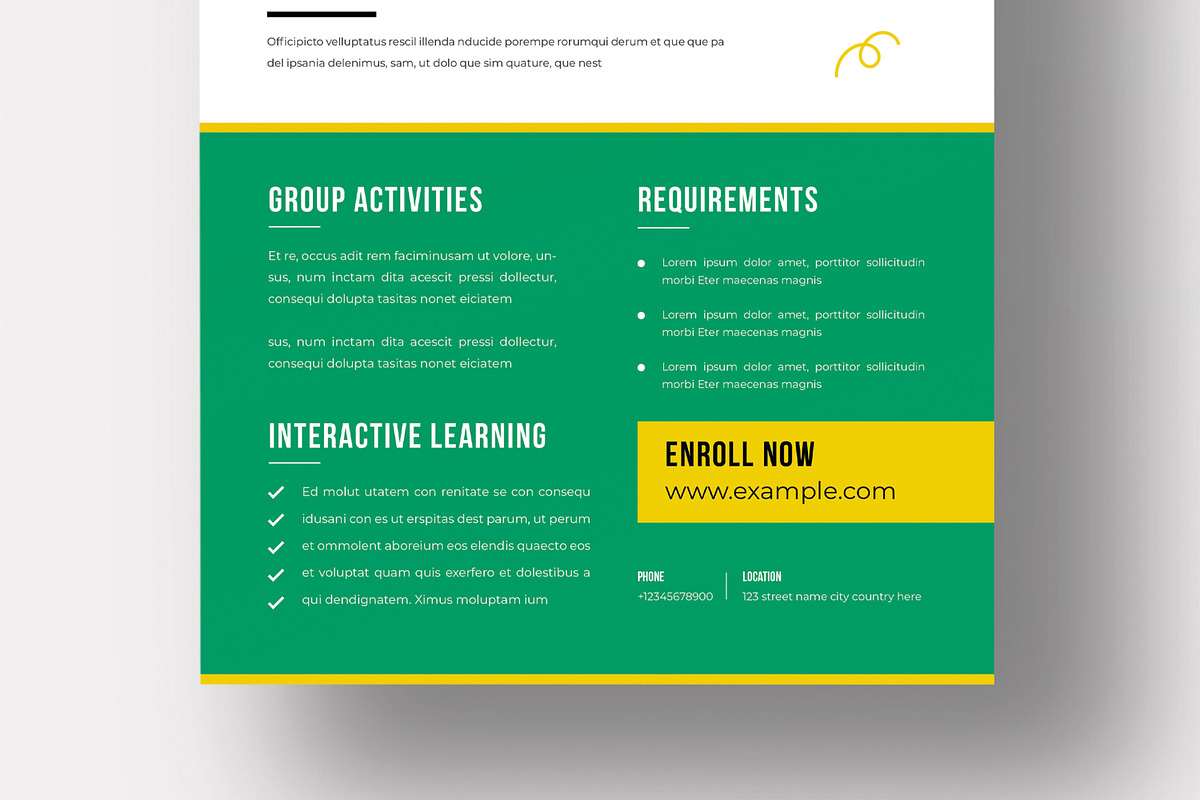 School Addmission Flyer Design, a Flyer Template by MightyDesign (Photo 3 of 8)