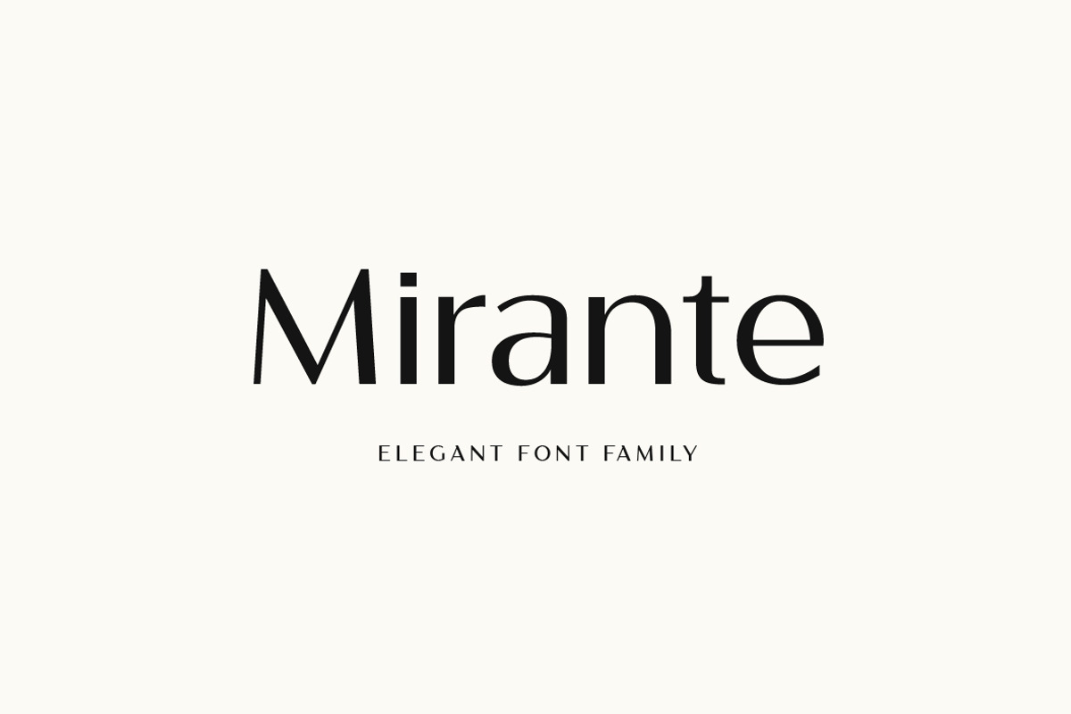 Mirante Elegant Font Family, a Sans Serif Font by Yukita Creative (Photo 1 of 11)