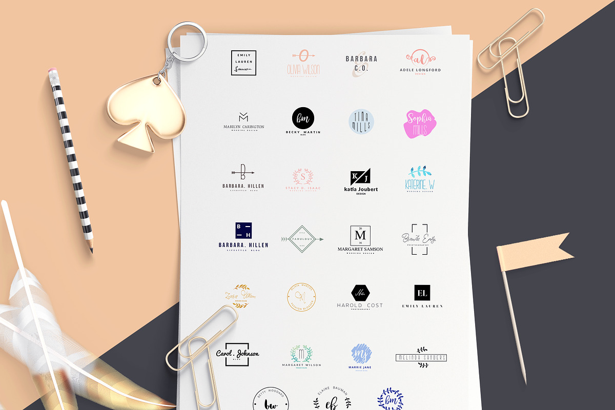 Feminine Logo Templates, a Branding & Logo Template by GraphicDash (Photo 2 of 8)